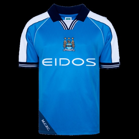 Camiseta Retro de Casa Manchester City Infantil 2000