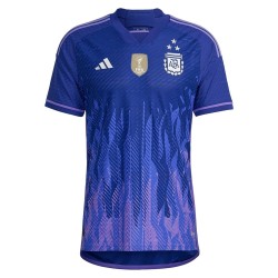 Argentina Camiseta 3 Estrellas Versión Jugador de Visita Mundial 2022