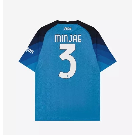 Camiseta de casa MINJAE Napoli 2022/23 para hombres Camiseta de casa MINJAE Napoli 2022/23 para hombres