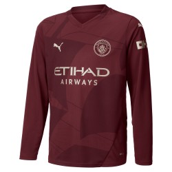 Camiseta de manga larga de niños Manchester City 2024/25 - Tercer lugar