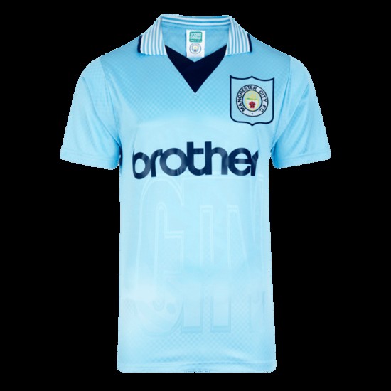 Camiseta Retro de Local Manchester City 1996 para Hombre