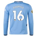 Camiseta de casa RODRIGO Manchester City 2024/25 de manga larga para mujeres