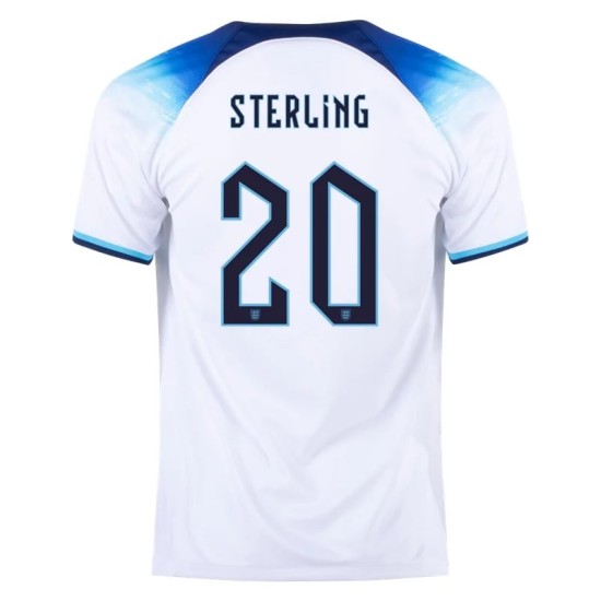 Raheem Sterling #20 Inglaterra Camiseta de Local Mundial 2022 Raheem Sterling #20 Inglaterra Camiseta de Local Mundial 2022
