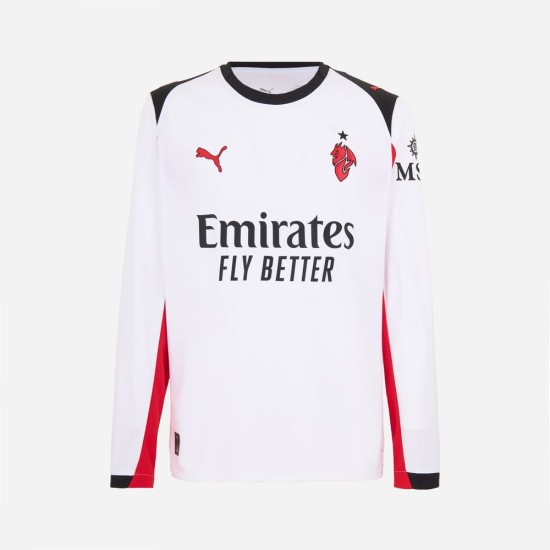 Camiseta de Visitante de Manga Larga Milan Niño 2025/26 Camiseta de Visitante de Manga Larga Milan Niño 2025/26
