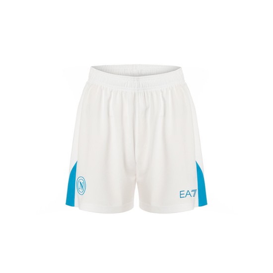 Pantalones cortos de casa para niño Napoli 2024/25 - Blanco/Azul Celeste