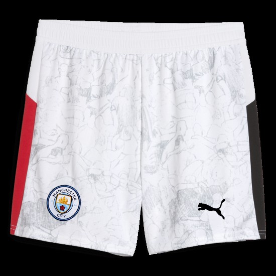 Pantalones cortos niño Manchester City 2025/26 KidSuper - Blancos Pantalones cortos niño Manchester City 2025/26 KidSuper - Blancos