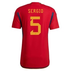 Sergio Busquets #5 España Camiseta de Local Mundial 2022