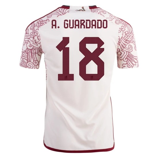 Andrés Guardado #18 México Camiseta de Visita Mundial 2022