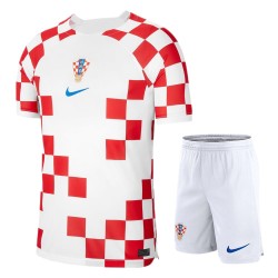 Camiseta+Pantalones Cortos Infantil Croacia de Local Mundial 2022 Camiseta+Pantalones Cortos Infantil Croacia de Local Mundial 2022
