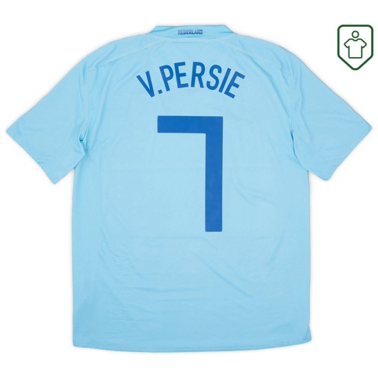 Camiseta retro visitante Países Bajos 2008/10 para hombre V.Persie #7