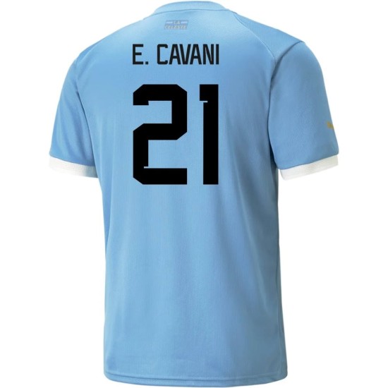 Edinson Cavani #21 Uruguay Camiseta de Local Mundial 2022