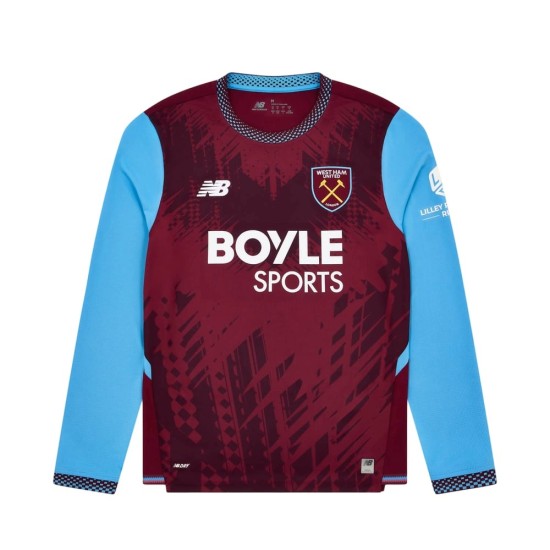 Camiseta de Manga Larga de Local West Ham United 2026/27 para Hombre Camiseta de Manga Larga de Local West Ham United 2026/27 para Hombre