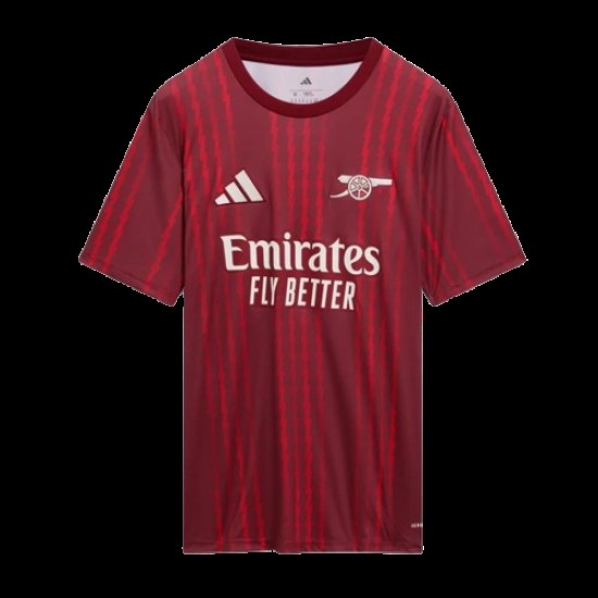 Niño Arsenal 2025/26 Tercera Camiseta Prepartido – Roja