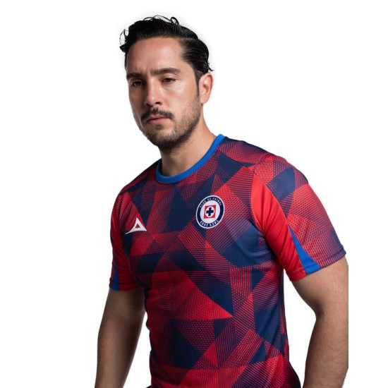 Camiseta Mujer Cruz Azul Tercera Calentamiento 2025/26 – Rojo/Marino