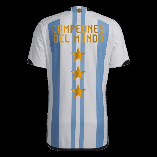 Argentina Camiseta Champions Versión Jugador de Local Mundial 2022 - 3 Estrellas Argentina Camiseta Champions Versión Jugador de Local Mundial 2022 - 3 Estrellas
