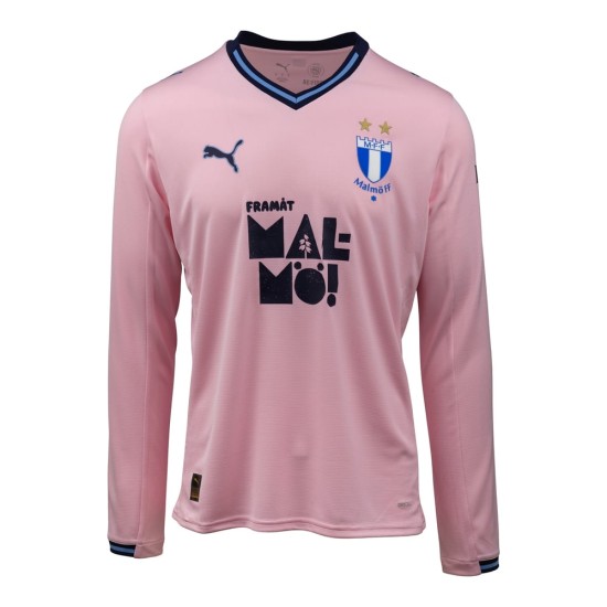 Camiseta de Visitante de Manga Larga Malmö FF 2025 para Mujer - Rosa