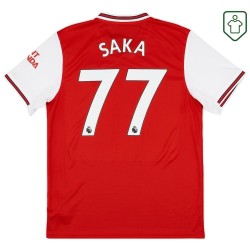 Camiseta retro local hombre Arsenal 2019/20 Saka #77