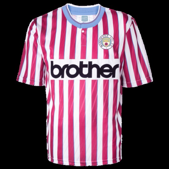 Camiseta Retro de Visitante Manchester City Infantil 1988