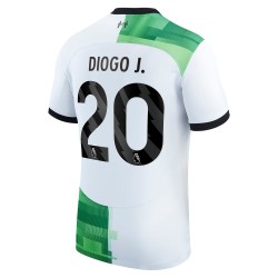 Camiseta Visitante Hombre Diogo Jota #20 Liverpool 2023/24
