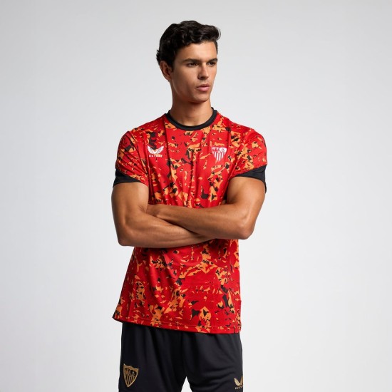 Camiseta de pre partido de tercera de hombre Sevilla FC 2024/25 - Roja