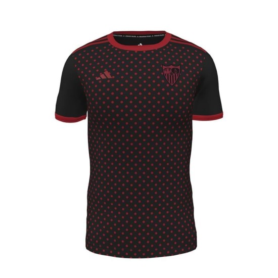 Niño Sevilla FC 2025/26 Tercera Camiseta de prepartido - Negra Niño Sevilla FC 2025/26 Tercera Camiseta de prepartido - Negra