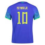 Neymar #10 Brasil Camiseta de Visita Mundial 2022