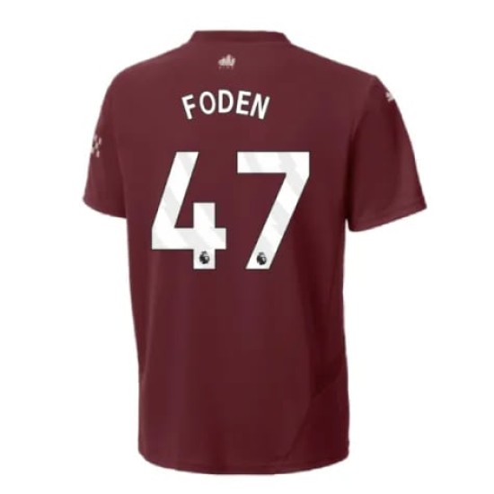 Camiseta tercera FODEN Manchester City 2024/25 para niños Camiseta tercera FODEN Manchester City 2024/25 para niños
