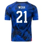 Timothy Weah #21 USMNT Camiseta de Visita Mundial 2022 Timothy Weah #21 USMNT Camiseta de Visita Mundial 2022