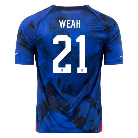 Timothy Weah #21 USMNT Camiseta de Visita Mundial 2022 Timothy Weah #21 USMNT Camiseta de Visita Mundial 2022