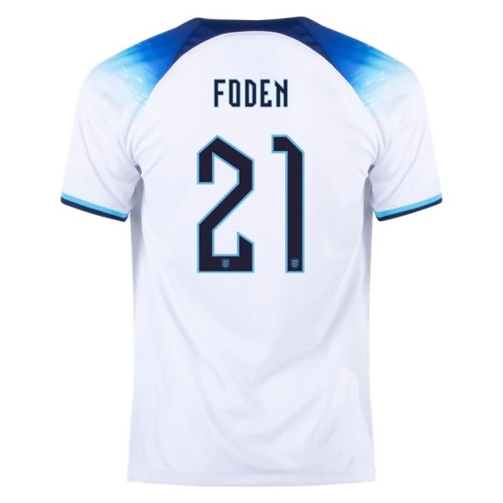 Phil Foden #21 Inglaterra Camiseta de Local Mundial 2022 Phil Foden #21 Inglaterra Camiseta de Local Mundial 2022