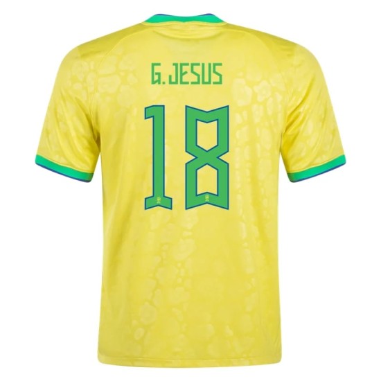 Gabriel Jesus #18 Brasil Camiseta de Local Mundial 2022 Gabriel Jesus #18 Brasil Camiseta de Local Mundial 2022