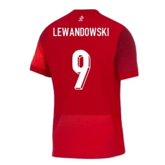 Camiseta de visitante LEWANDOWSKI Polonia 2024/25 para hombres