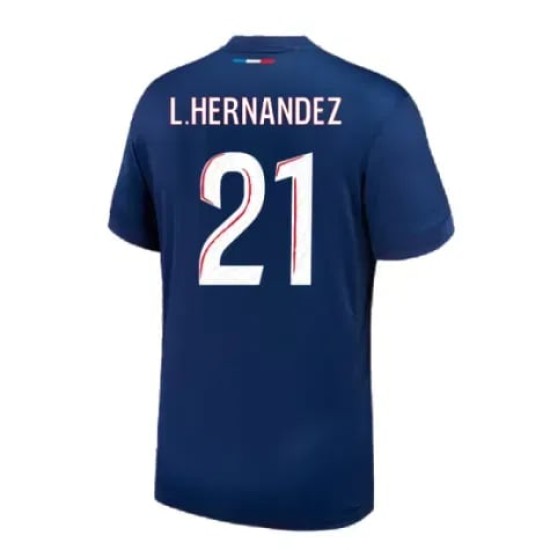 Camiseta de casa L.HERNANDEZ PSG 2024/25 para hombres Camiseta de casa L.HERNANDEZ PSG 2024/25 para hombres