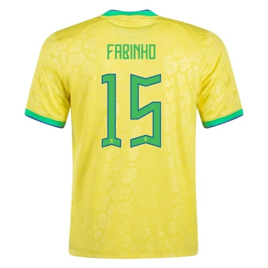 Fabinho #15 Brasil Camiseta de Local Mundial 2022