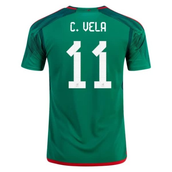 Carlos Vela #11 México Camiseta de Local Mundial 2022 Carlos Vela #11 México Camiseta de Local Mundial 2022