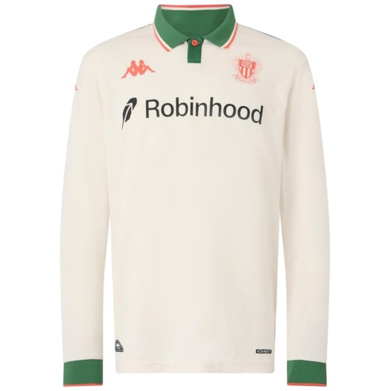 Hombre OGC Niza 2025/26 Camiseta Away Manga Larga