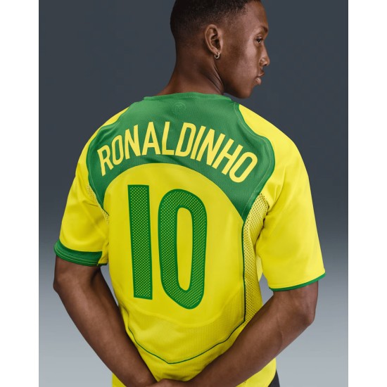 Camiseta Mujer Brasil 2004 T90 Remake - Ronaldinho nº10
