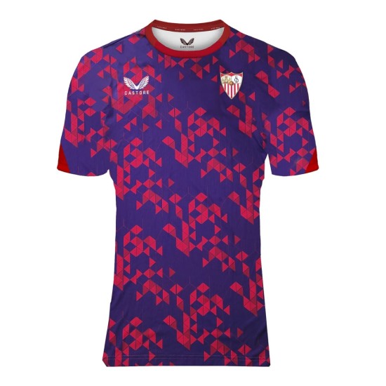 Camiseta de pre partido de tercera de mujer Sevilla FC 2024/25 - Morada