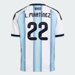 Camiseta Oficial Local Argentina 2026 Niño L. MARTÍNEZ #22 Camiseta Oficial Local Argentina 2026 Niño L. MARTÍNEZ #22
