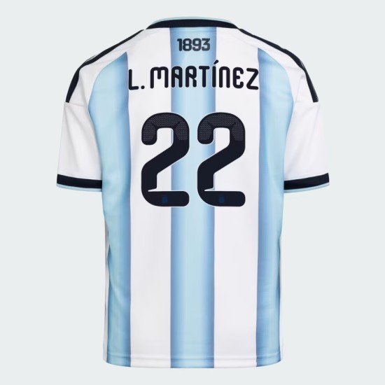 Camiseta Oficial Local Argentina 2026 Niño L. MARTÍNEZ #22 Camiseta Oficial Local Argentina 2026 Niño L. MARTÍNEZ #22