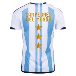 Argentina Camiseta Champions de Local Mundial 2022 - 3 Estrellas